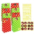 thumbnail image 1 of 24 Piezas Bolsas Navideñas Bolsas Navideñas Bolsas de Regalos Navideños Bolsas de Papel para Buffet de Dulces Rojas para Vacaciones Navideñas B, 1 of 5