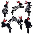 thumbnail image 1 of Estaca de silueta de conejo acrílica para patios, decoración de jardín, césped, decoración de suelo, patios traseros, animales pequeños, tarjeta de inserción hueca, decoración de jardín, 6 unidades ER, 1 of 5
