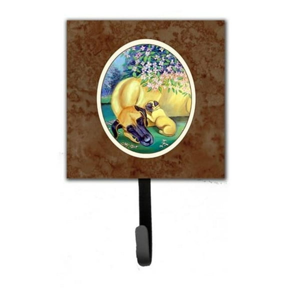 Great Dane & Puppy Leash or Key Holder, 6 x 1.25 x 4.25 in.