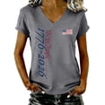 thumbnail image 5 of Womens Shirts Summer 250Th Anniversary Usa for Women 17762026 Patriotic American Flag V Neck T July 4Th Graphic Tee 250 Anniversary Usa Shirt Women Gray M, 5 of 8