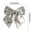 thumbnail image 3 of CuiLiyq Christmas Bow, Christmas Tree Topper Ornament Bow, for Christmas Valentine's Day Christmas Home Wreath Tree Decoration (Silver), 3 of 6