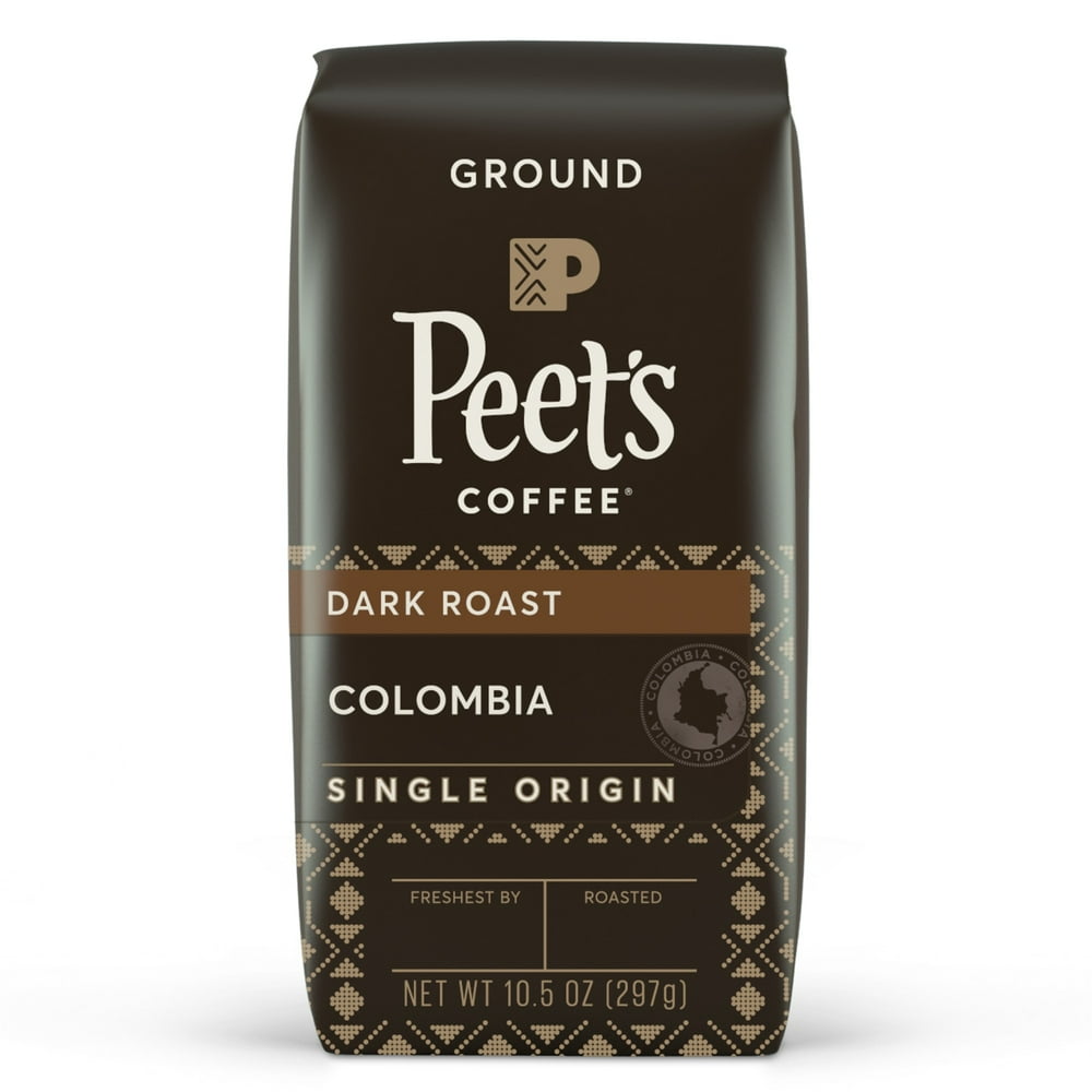 Peet's Coffee Single Origin Colombia, Dark Roast Ground Coffee, 10.5 oz