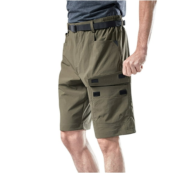 Wavsuf Mens Shorts Surf Beach Summer with Pockets Loose Casual Green Swimwear Size L