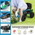 thumbnail image 5 of Canddidliike Cushioned Rolling Garden Cart Scooter with Storage Basket and Tool Pouch, Garden Cart for Outdoor, Blue, 5 of 10