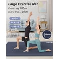 thumbnail image 4 of YR Extra Large Yoga Mat 78"x51" 10mm Thick Exercise Mats for Home Gym Yoga Pilates Floor Workouts, Navy Blue, 4 of 8