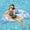 Blue48655, variant on Black and Friday Clearance Sale Deal cuyhtdup Summer Environmentally Friendly PVC Printed Pool Floating Bed With Cup Holders Back Recliner U-shaped Seat Inflatable Floating Rows