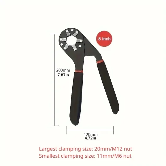 Universal Wrench Multifunctional Adjustable 6/8 Inch Spanner Can Be Clamped Socket Hexagonal Plumber Hand Repair Tools