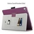 thumbnail image 3 of iPad Pro 9.7 Case (Purple) Ultra Slim Lightweight Protective Stand Folio Smart Cover with Card Slots, Stylus Holder, Auto Sleep/Wake Feature for Apple iPad Pro 9.7" 2016 Release Tablet, 3 of 6