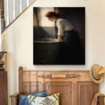 thumbnail image 6 of FLASHLUMI 28x42 Inch Vintage Red-Haired Woman by Wash Tub Oil Painting Canvas Wall Art, Rustic Figurative Decor for Living Room Bedroom, No Frame, 6 of 10