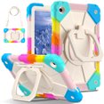 thumbnail image 1 of Étui Protecteur Antichoc Rotatif pour Samsung Tab A9 8,7 Pouces - Hybride Silicone et PC, Conception Tout Inclus avec Fini Embossé, Fonction Béquille, Résistant à l'Usure, Antichute, Comprend une Bandoulière, 1 of 6