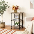 thumbnail image 3 of HOOBRO 3-Tier Under Desk Printer Stand Height Adjustable on Wheels Kitchen Carts Gray BG03PS01, 3 of 8
