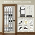 thumbnail image 7 of Over the Door Shoe Organizer, 28 Large Pockets, Breathable Mesh Hanging Shoe Rack, Space Saving Closet Storage Holder, White, 7 of 7