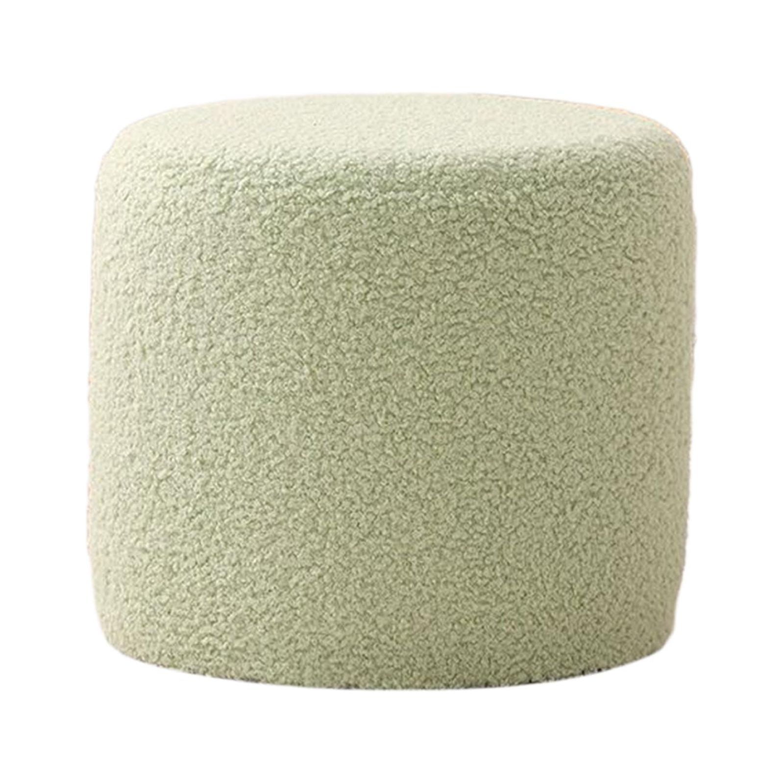 Foot Rest Stool Sofa Tea Stool Seat Chair, Stable Footstool Bench, Small Cylinder Stool for Apartment Entryway Nursery Bedroom Living Room green