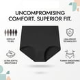 thumbnail image 6 of Lumistal Panties for Women 4 Pack Plus Size Cotton High Waisted Soft Briefs Full Coverage Underwear Stretchy Briefs Solid Color Panties Womens Underwear M, 6 of 6