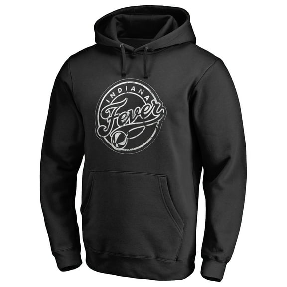 Men's Black Indiana Fever Marble Pullover Hoodie