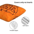 thumbnail image 4 of Halloween Throw Pillow Covers, Happy Halloween Pumpkin Halloween Decorations Square Pillow Cases with Invisible Zipper for Bed Couch Sofa, Farmhouse Halloween Decor-2 Pack 20x20, 4 of 6