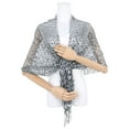 thumbnail image 3 of INSPIRE CHIC Women Sequin Shawls and Wraps for Evening Dresses, Fringed Sparkly Dressy Scarf for Wedding Party Gray 66.9"x19.7", 3 of 6