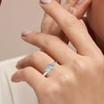 thumbnail image 3 of 4 CTW Princess and Pear Cut Lab-Grown Diamond Two-Stone Ring in 14K White Gold (Ring Size: 8.5), 3 of 5