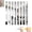 Silver, variant on Self-Adhesive Acrylic Mirror Wall Stickers, 10-Pack Striped Design Mirror Art Tile Decal, Wall Decals Removable Mirrors Strips, for Ceiling, Living Room & Home DIY Decor
