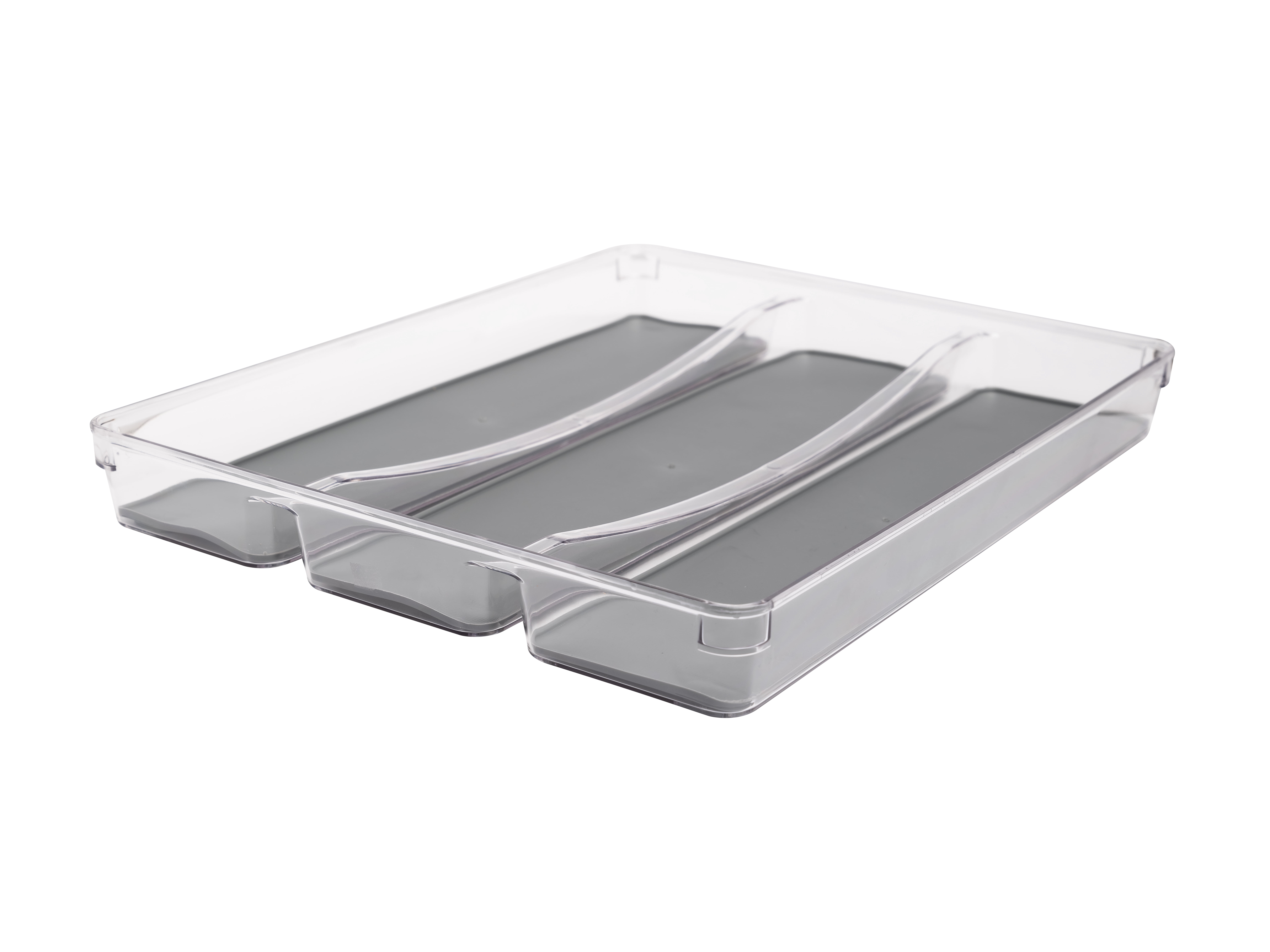 Lexi Home Eco-conscious Clear 3 Slot Drawer Organizer