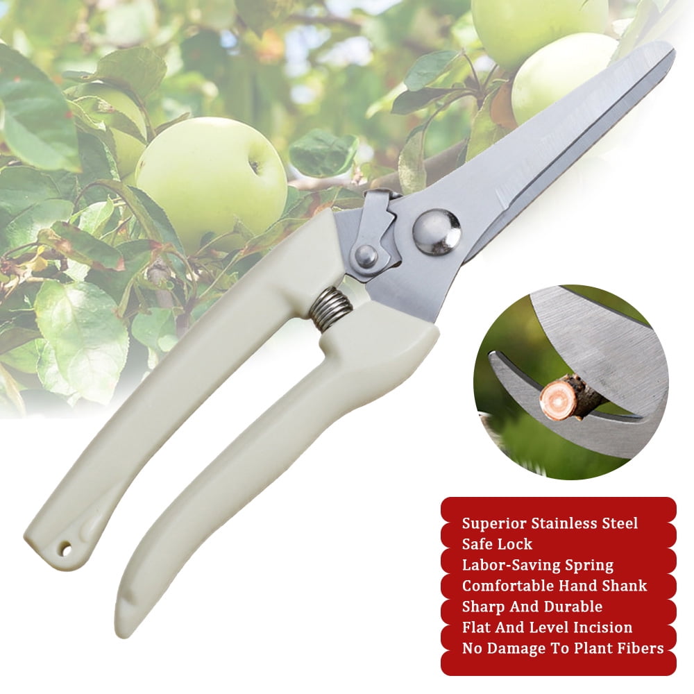 FlyFlise Portable Multi-Function Stainless Steel Pruning Shears Multipurpose White Hand