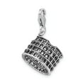 thumbnail image 4 of Sterling Silver Roman Colosseum Charm Pendant for Women, Italy Landmark Travel Jewelry, Cultural Heritage Souvenir, Historic European Style, 4 of 7