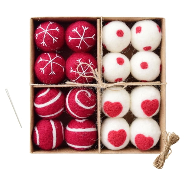 16 piezas de adornos de bolas de Navidad perfecl decoración navideña adornos colgantes ligeros para Navidad para oficina festival compromiso Rojo