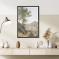 thumbnail image 4 of PixonSign Framed Wall Art Country Trees Near Mountain Valley Floral/Botanical Nature Wilderness Artwork Rustic Oil Paintings Modern Scenery Canvas Prints Colorful for Rooms - 16"x24" Black, 4 of 5