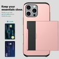 thumbnail image 2 of Dteck Case for iPhone 16 Pro Max,Heavy Duty Protective Dual Layer Shockproof Hidden Card Slot/ Holder Slim Wallet for Women&Men,Red, 2 of 8