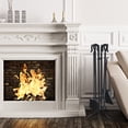 thumbnail image 3 of Costway 5 Pieces Iron Fireplace Tools Set Fire Place Hearth Accessories, 3 of 10