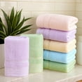 thumbnail image 5 of Unique Bargains Striped Hand Towels Set for Bathroom 14" x 30" Blue 1-Piece, 5 of 6