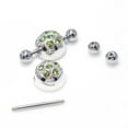 thumbnail image 6 of Surgical Steel Nipple Shield 14G Straight Barbell with Cap Design, 6 of 10
