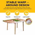 thumbnail image 4 of Christmas Tree Table Cloths for 3 Foot Rectangle Tables, Cute Snowman Red Xmas Balls Country Brown Wood Patio Waterproof Elastic Fitted Tablecloths, Washable Rectangular Table Cover for Camping, 4 of 8