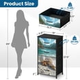 thumbnail image 3 of Beach Dresser for Bedroom with 4 Storage Drawers Coastal Blue Ocean Seashell Nautical Seascape Starfish Seashells Dressers Chest of Drawers Steel Framed Fabric Closet Organizers for Entryway, 3 of 7