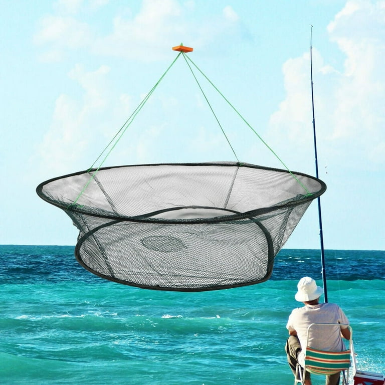 Foldable Fish Catcher Landing Net Fish Catcher Network Crab Shrimp Mesh Trap