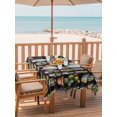 thumbnail image 2 of Outdoor Tablecloth with Umbrella Hole for Patio/Picnic/Party/Camping, Tropical Cactus Waterproof Table Cloth Rectangle Table Cover Washable, Spring Summer Potted Plants Black Plaid (52"x 70"), 2 of 8