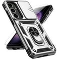 thumbnail image 1 of KOMI for Samsung Galaxy S25 Case with Slide Camera Cover HD Screen Protector [15ft Military Grade Drop Tested] Magnetic Ring Holder Kickstand Protective Phone Case for Galaxy S25 2025 6.2 inch Silver, 1 of 5