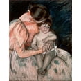 thumbnail image 2 of Cassatt, Mary 12x14 Black Ornate Wood Framed with Double Matting Museum Art Print Titled - Mother and Child, 2 of 4