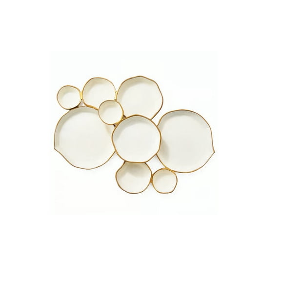BVEBJDX Cluster of 9 Round Serving Bowls Clusters Decorative Elegant Snack Tray for Olives, Chip and Dip, Nuts, Appetizers and Entertaining Home Decor Gifts, Parties and Weddings