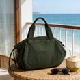 thumbnail image 4 of Bolso tote de lona con cordón para mujer – Bolso de hombro y bandolera para mujer, bolso casual para uso diario con correa ajustable., 4 of 6