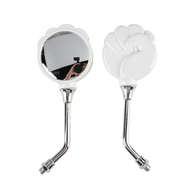 TopOne Motorcycle Rearview Mirror Aluminum Alloy Handlebar Mount Retro Round Side View Mirror for Street Bike Scooter