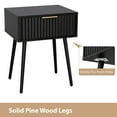 thumbnail image 6 of Ktaxon Set of 2 Solid Wood Nightstand,  End Table, Side Side End Table for Bedroom Furniture, Black, 6 of 10