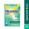 Nicorette Nicotine Gum, Stop Smoking Aids, 2 Mg, Spearmint Burst, 100 Count