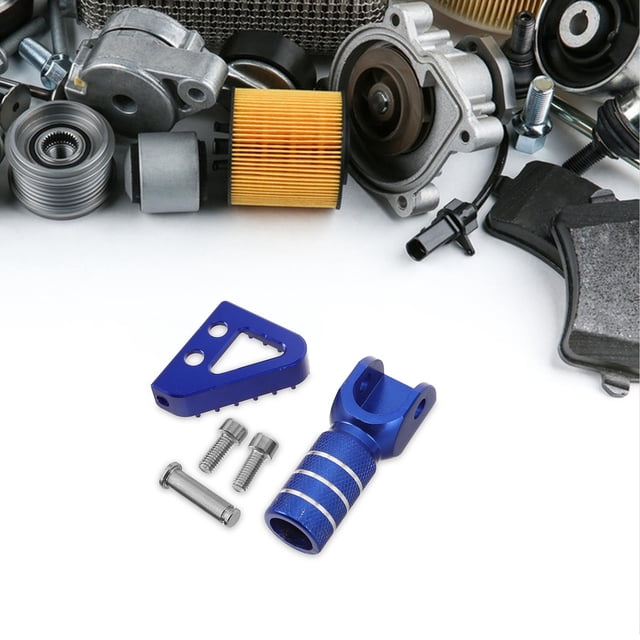 Raindrops 1Set Durable Aluminum Alloy Rear Brake Pedal and Shifter Lever Tip Set for Motorcycle Blue