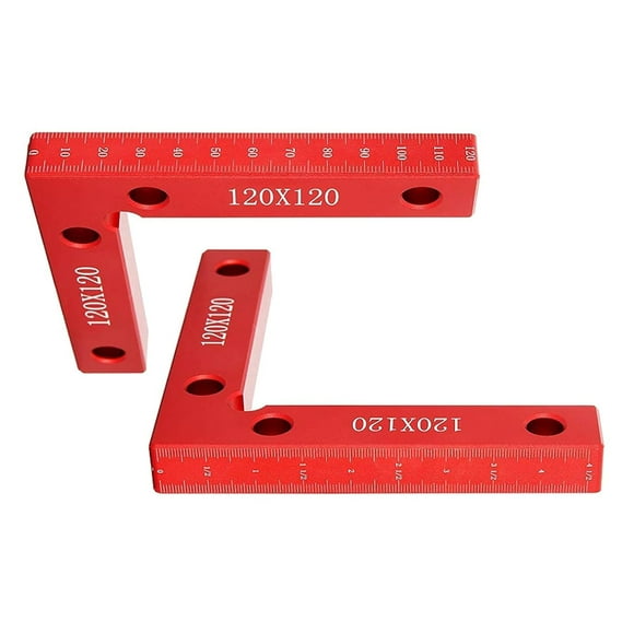 2Pcs/Set 90 Degree Positioning Squares 12x12cm L Shape Ruler Carpenter Tools for Woodworking Picture Frame Box Cabinets