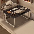 thumbnail image 2 of CNKOO Foldable Bedside Breakfast Tray With Card Slot And Cup Bracket Multifunctional Snack Table Suitable For Dining Sofa Watch Movie And Work Sturdy And Stable, 2 of 7
