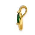 thumbnail image 2 of Finest Gold 14K Teardrop Diamond & Emerald Pendant, 2 of 4
