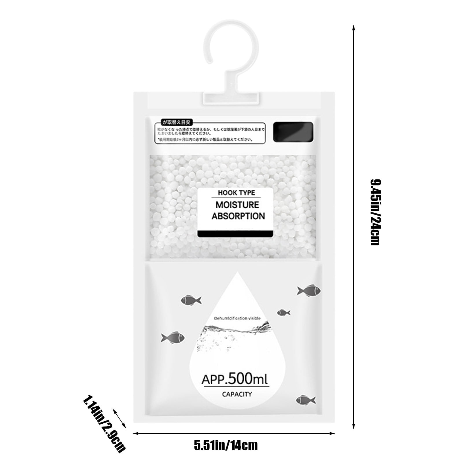 Moisture Absorbers,Hanging Closet Dehumidifier Bags, Humidity Packs,Desiccant, Closet Dehumidifiers,8 Pack,500ml