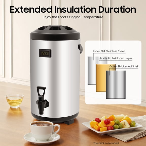 3.17Gal Insulated Thermal Hot and Cold Thermal Coffee Airpot Beverage Dispenser for Hotels, Wedding Receptions