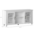 thumbnail image 2 of TV Stand for TVs up to 60" with Glass Doors in White, 2 of 11